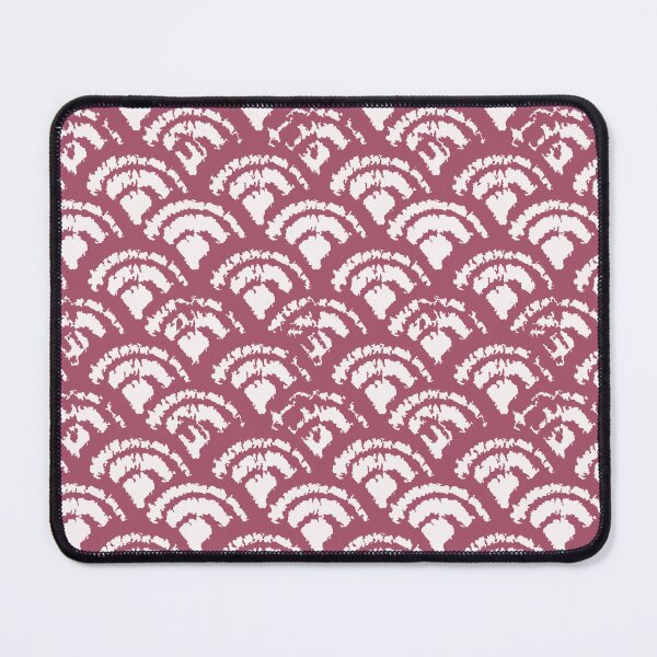 Item preview, Delicate waves in claret on blush pink designed and sold by LisaLeQuelenec.