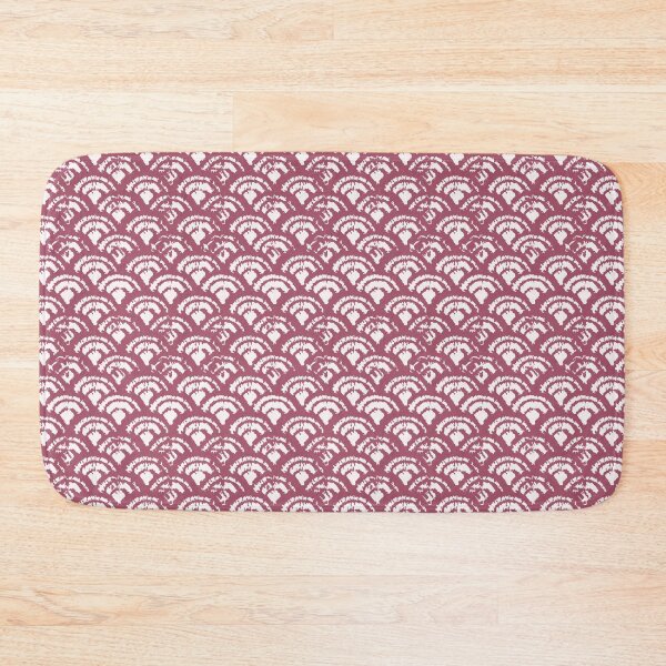 Item preview, Delicate waves in claret on blush pink designed and sold by LisaLeQuelenec.