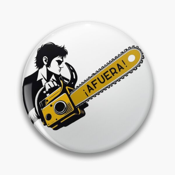 Item preview, Javier Milei profile with afuera! chainsaw designed and sold by SilverFrog.