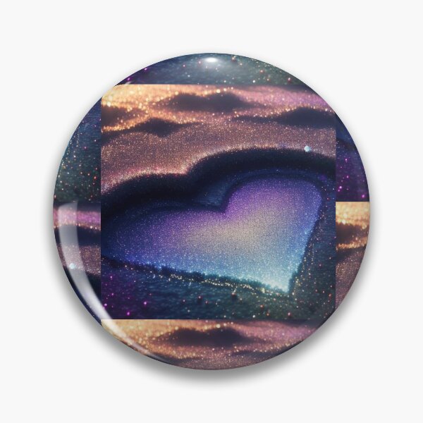 Item preview, Purple sparkle heart in the sand designed and sold by Lilsilverfish.