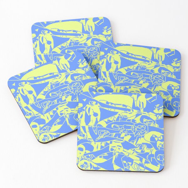 Item preview, Skulls Pattern (Blue Yellow) designed and sold by skullbal.