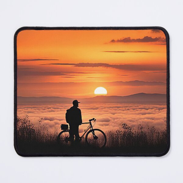 Item preview, Bicyclist at Sunset designed and sold by Stephanie Laird.