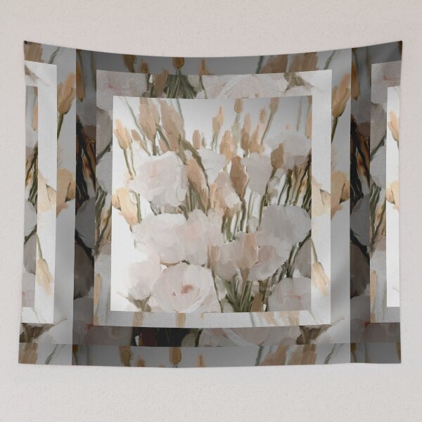 Item preview, Lisianthus with boarder  designed and sold by Flowersonstuff.