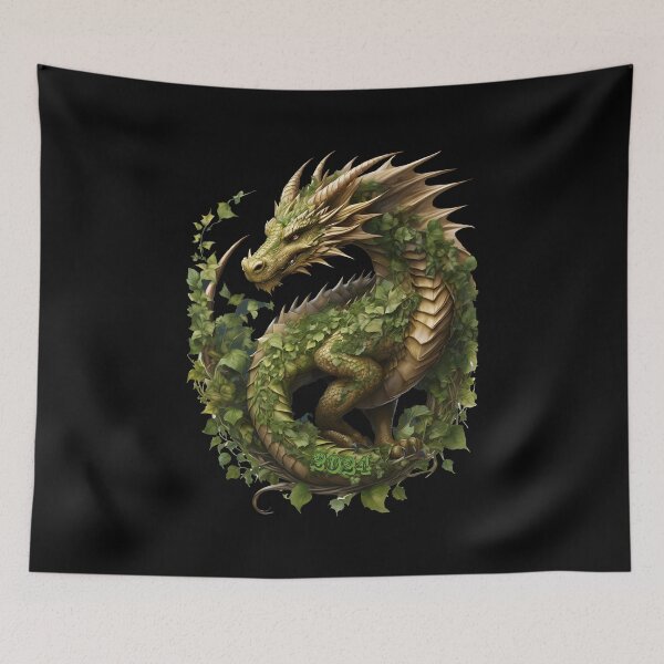 Item preview, Wood Dragon Luck and Prosperity: Year of the Dragon 2024 designed and sold by leyfinder.