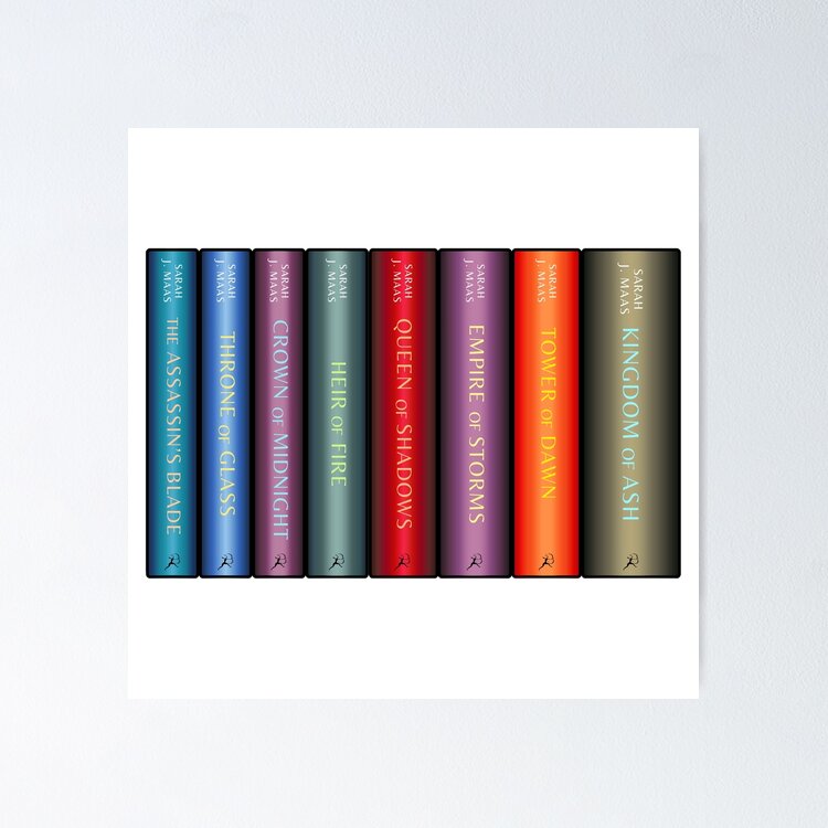 Throne of Glass Book Spines Sticker