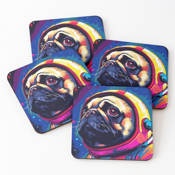 Item preview, Pug Spaceman Astronaut Pixel Art Illustration designed and sold by LVTFCOarts.
