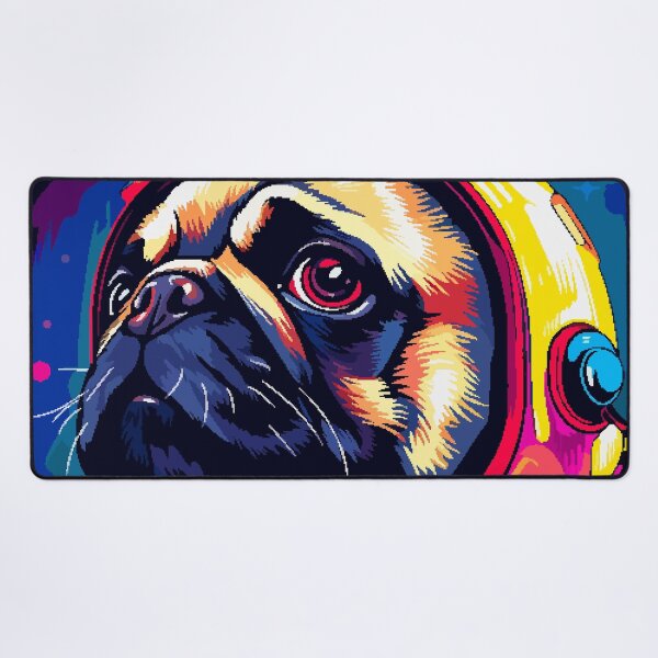 Item preview, Pug Spaceman Astronaut Pixel Art Illustration designed and sold by LVTFCOarts.