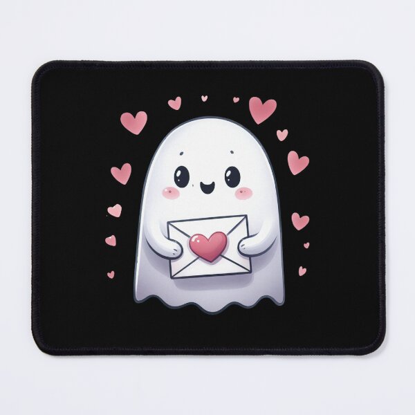 Item preview, Cute Kawaii Ghost Heart with Valentines Day Card designed and sold by darkskydelights.