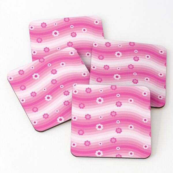 Item preview, Retro Pink Waves & Flowers designed and sold by PeachesMommy.