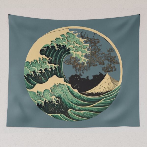 Item preview, Japanese Wave Kanagawa designed and sold by MyTshirtArt.