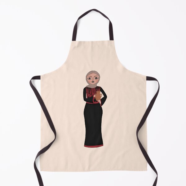 Item preview, Palestinian women with a tatreez dress designed and sold by creattion.