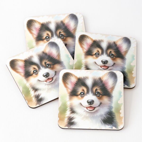 Item preview, Black and Tan Welsh Corgi Pup designed and sold by critterpatchusa.