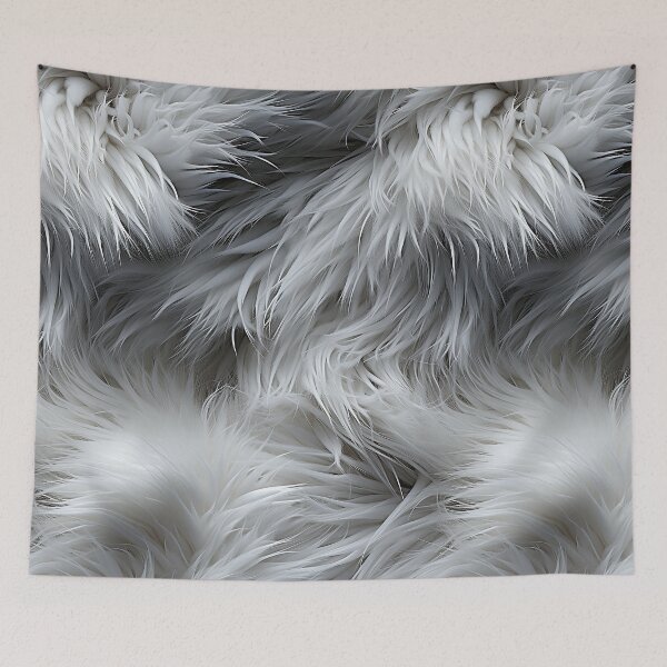 Item preview, Silver Gray Fuzzy Fluffy Furry fur (02) designed and sold by Reichcorp.