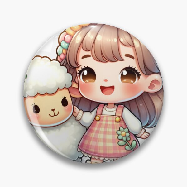 Item preview, Joyful Girl & Lamb Nursery Art Die -Cut Sticker designed and sold by mymagicstoreus.