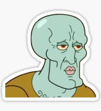 Handsome Squidward Sticker