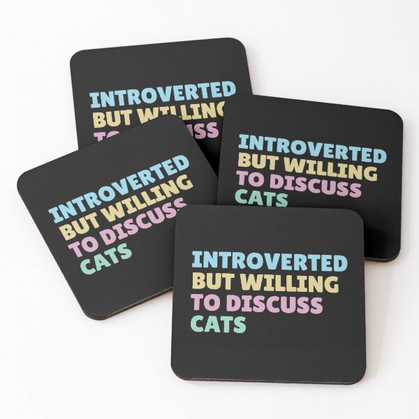 Item preview, Introverted but willing to discuss cats, funny sarcastic cat lover designed and sold by wittyprinttop.