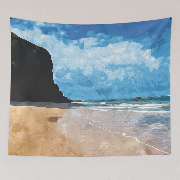 Item preview, Golden sandy beach in watercolor designed and sold by Intermundium.