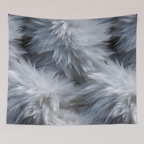 Item preview, Silver white Gray Fuzzy Fluffy Furry fur (05) designed and sold by Reichcorp.