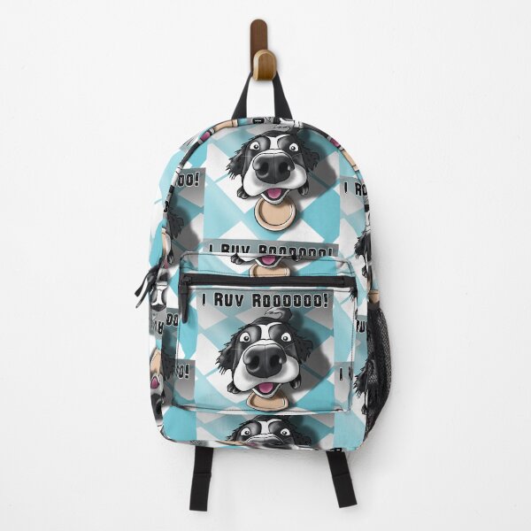 Item preview, Border Collie “I Ruv Roooooo!” Dog Cartoon designed and sold by Tea&Zoomies.