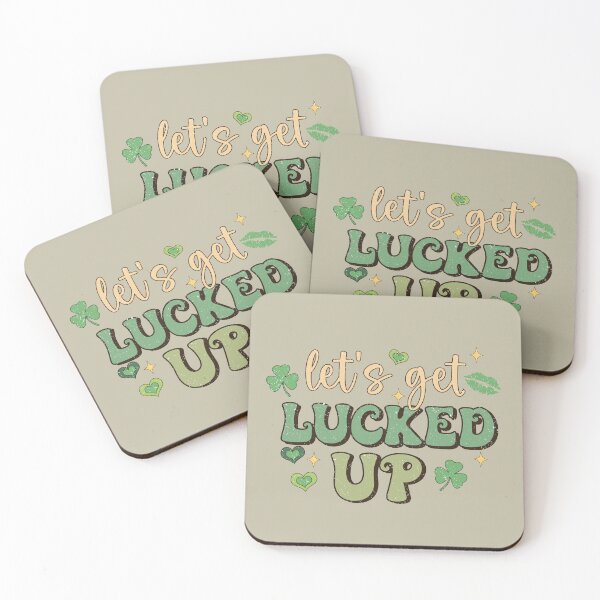 Item preview, Let's Get Lucked Up Green Shamrock St Patrick's Day designed and sold by ArtMeetsPizza.