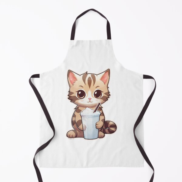 Item preview, Cute Cartoon Cat With Coffee designed and sold by NicolasGlowArt.