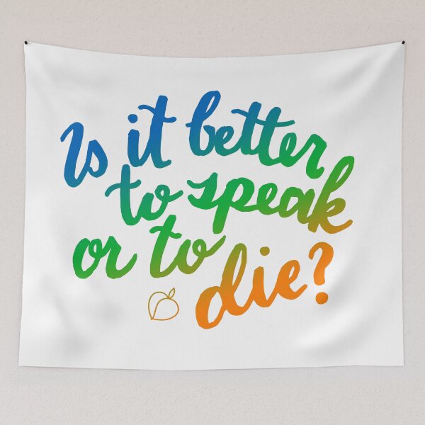 Item preview, Is it Better to Speak or to Die? designed and sold by Gatto Viola Designs by Alessandra Ragusa.