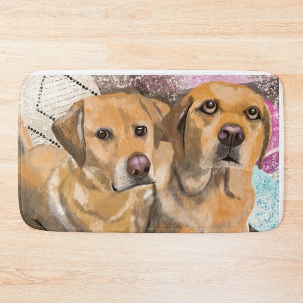 Item preview, Twin Golden Retriever dogs share a picture perfect moment designed and sold by mazarte.