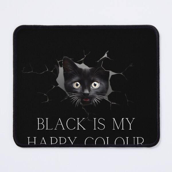 Item preview, Black is my happy colour Black cat designed and sold by Rathnau.