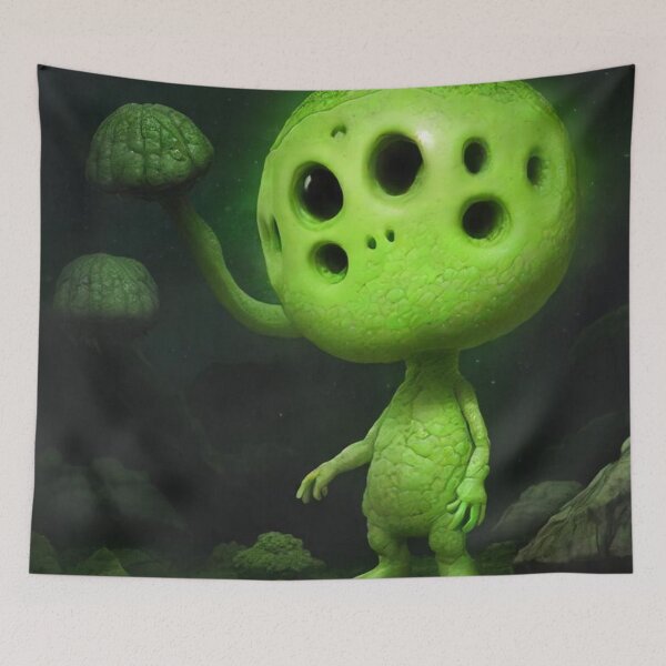 Item preview, Green Plant Alien 1 designed and sold by treatsntrinkets.