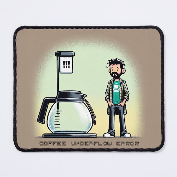 Item preview, Code Brew Crisis: Coffee Underflow Error Alert designed and sold by TuringTacoTales.