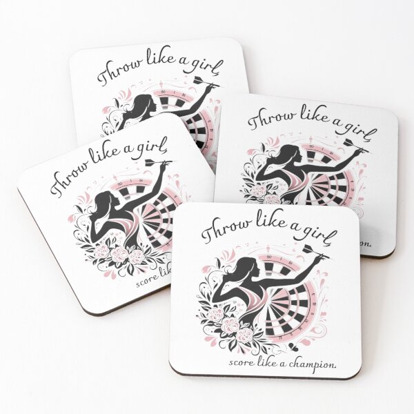 Artikelvorschau, Dartboard mit Girl Power - Ein Design, das deine Stärke und Eleganz für Dart zeigt entworfen und verkauft von CONTAINION.