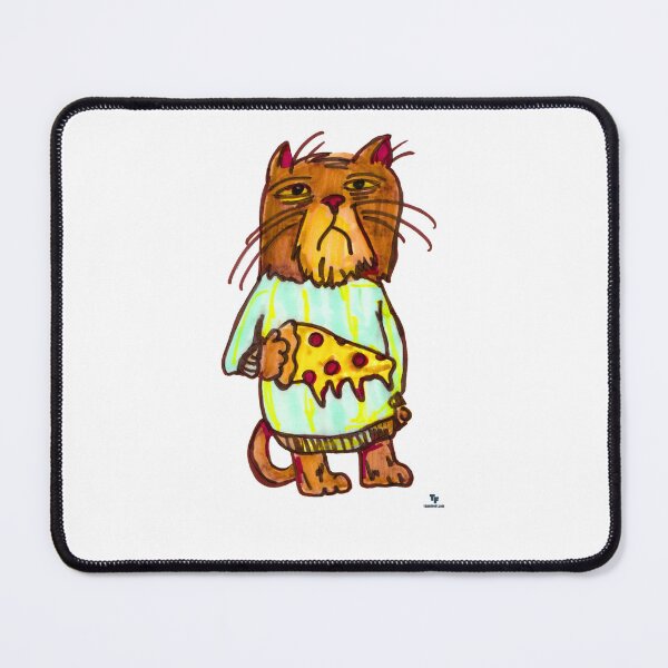 Item preview, Grumpy Pizza Pet Funny Cat Art Design designed and sold by mytshirtfort.