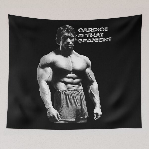 Item preview, Cardio!! is that Spanish? Arnold Schwarzenegger Fan art designed and sold by HuzaifaNaveedh.