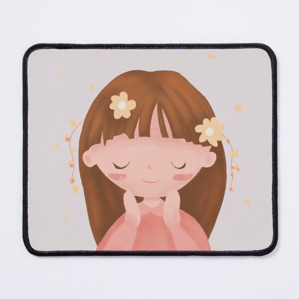 Item preview, Cute little girl with yellow flowers designed and sold by JakoRila.