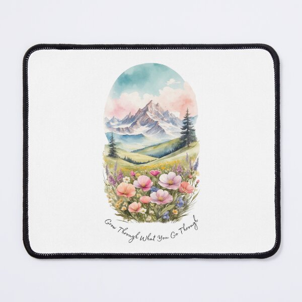 Item preview, Watercolor Mountain Flowers - Grow Through What You Go Through designed and sold by infiniteezshop.