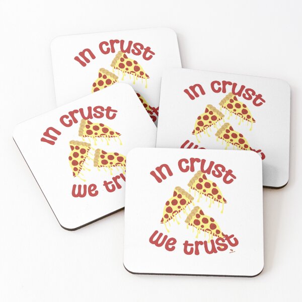 Item preview, In Crust We Trust Pizza Humor Slogan designed and sold by mytshirtfort.