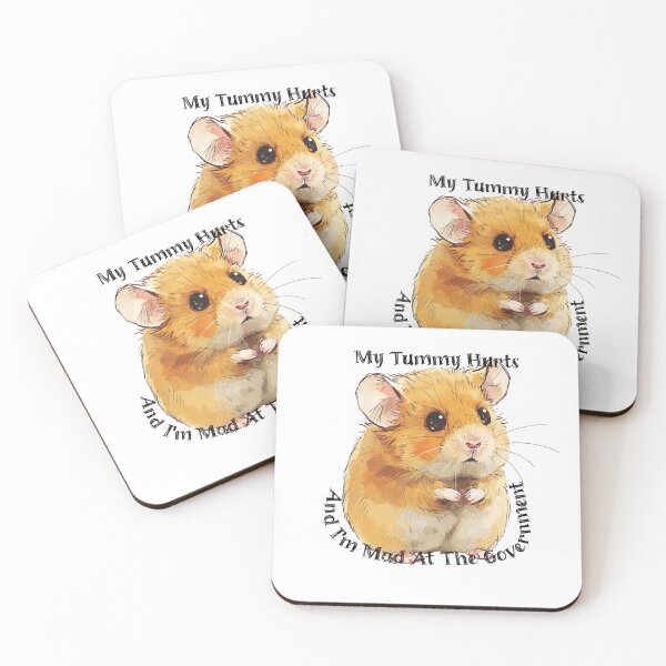 Item preview, My tummy hurts and I'm mad at the government Cute Hampster designed and sold by Spellhound.
