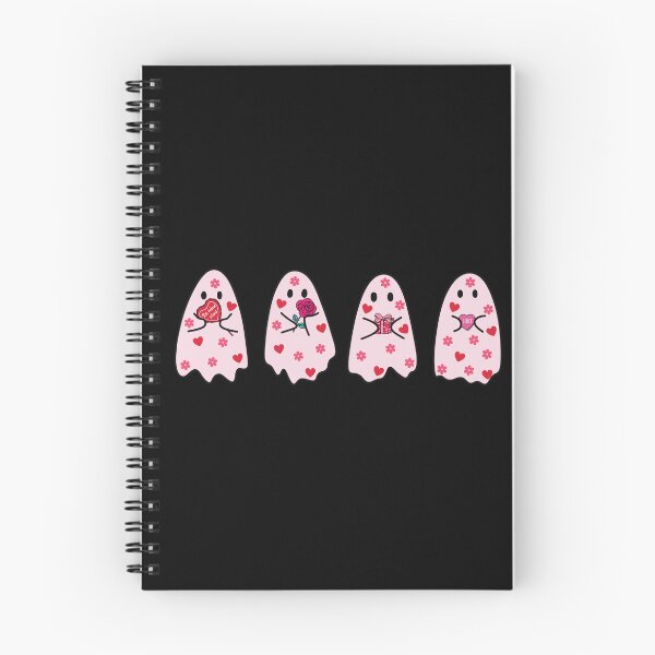Item preview, Valentine's Day Cute Pink Ghosts Hearts and Flowers designed and sold by darkskydelights.