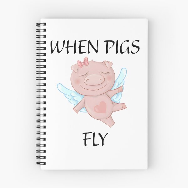 Item preview, When pigs fly (funny) designed and sold by PeacefulHShop.
