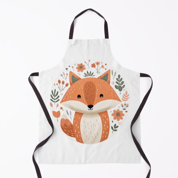 Item preview, Cute Fox with Flowers designed and sold by Anicue.