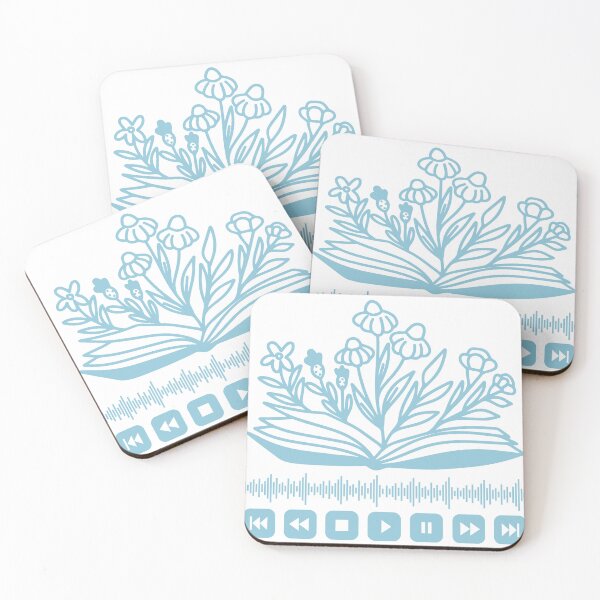 Item preview, Audiobook Lover, Audibooks, Wildflowers, Press Play, Blue, Books designed and sold by MerchSearchCO.