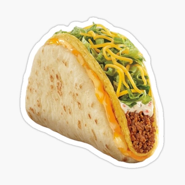 Item preview, Cheesy Gordita Crunch Sticker designed and sold by willdunphey.