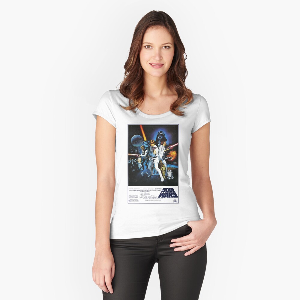 Vista previa del artículo con la obra «Camiseta entallada de cuello ancho», diseñado y vendido por rezihomsuha.