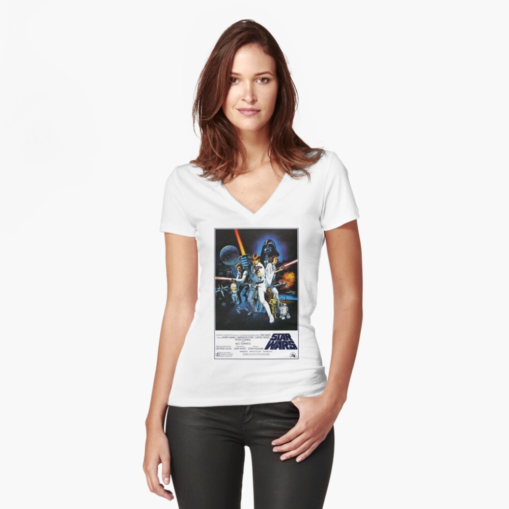 Vista previa del artículo con la obra «Camiseta entallada de cuello en V», diseñado y vendido por rezihomsuha.