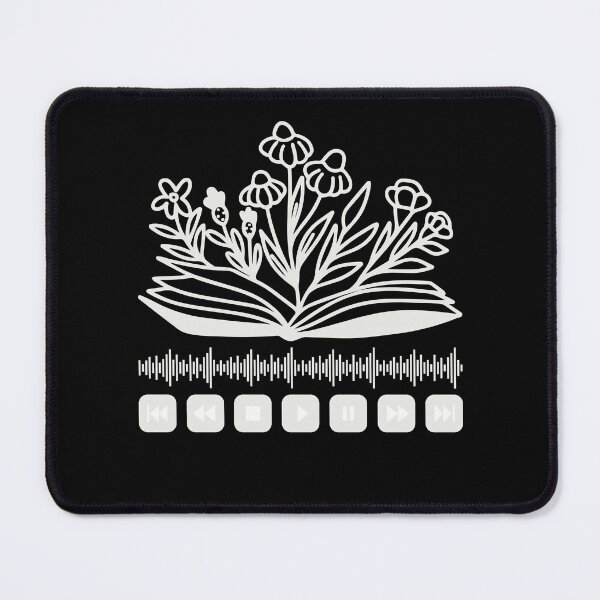 Item preview, Audiobook Lover, Audibooks, Wildflowers, Press Play, Black, Books designed and sold by MerchSearchCO.