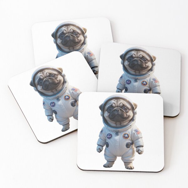 Item preview, Brave Pug dog Astronaut designed and sold by GiwuArt777.