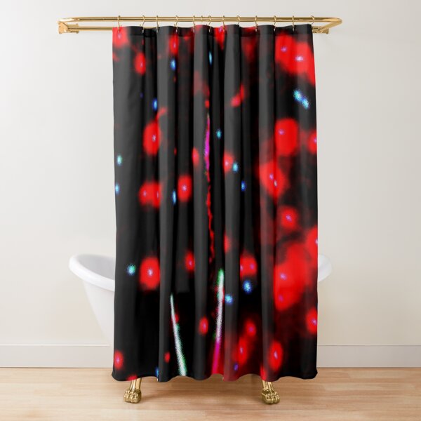 Fireworks at Hilton Hawaiian Village - Red Shower Curtain