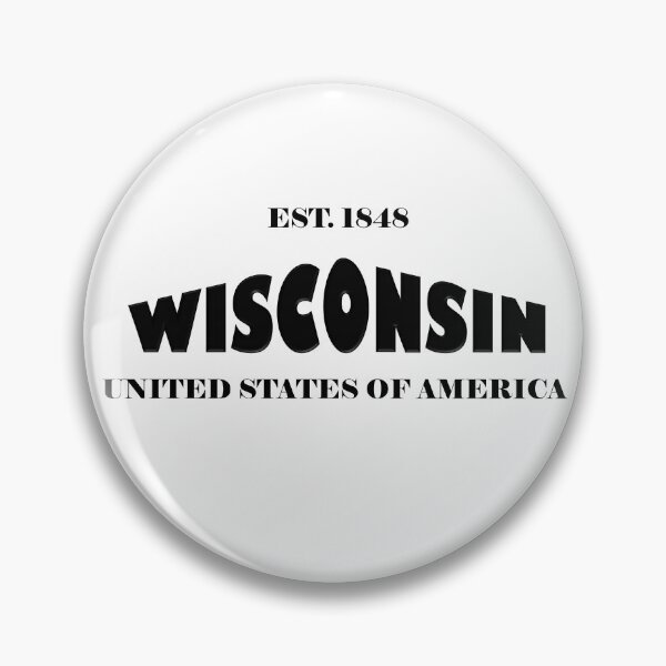 Item preview, Wisconsin Statehood Original TRI-U (Black on White) by Mistah Wilson designed and sold by The Street Sign Store.