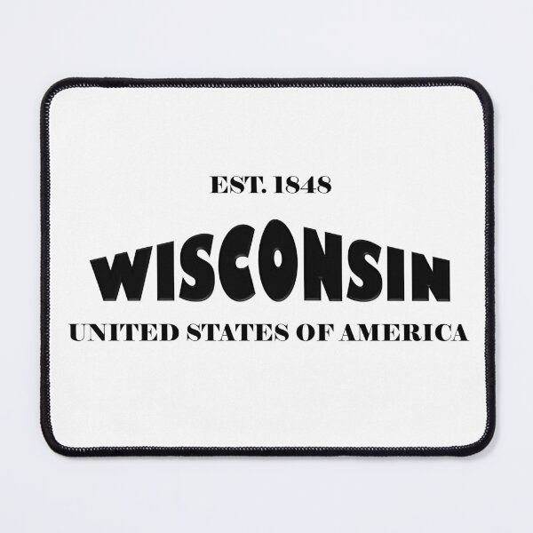 Item preview, Wisconsin Statehood Original TRI-U (Black on White) by Mistah Wilson designed and sold by The Street Sign Store.