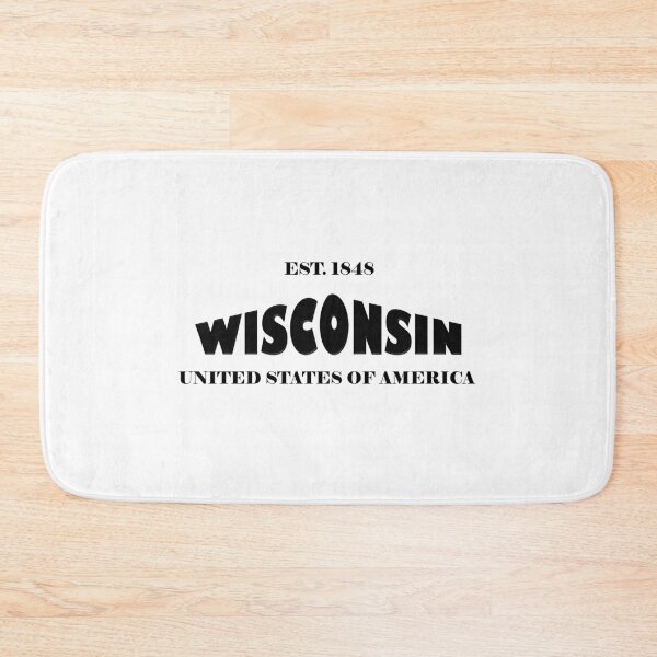 Item preview, Wisconsin Statehood Original TRI-U (Black on White) by Mistah Wilson designed and sold by The Street Sign Store.